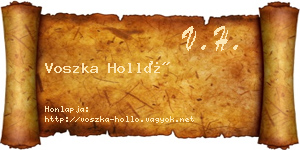 Voszka Holló névjegykártya
